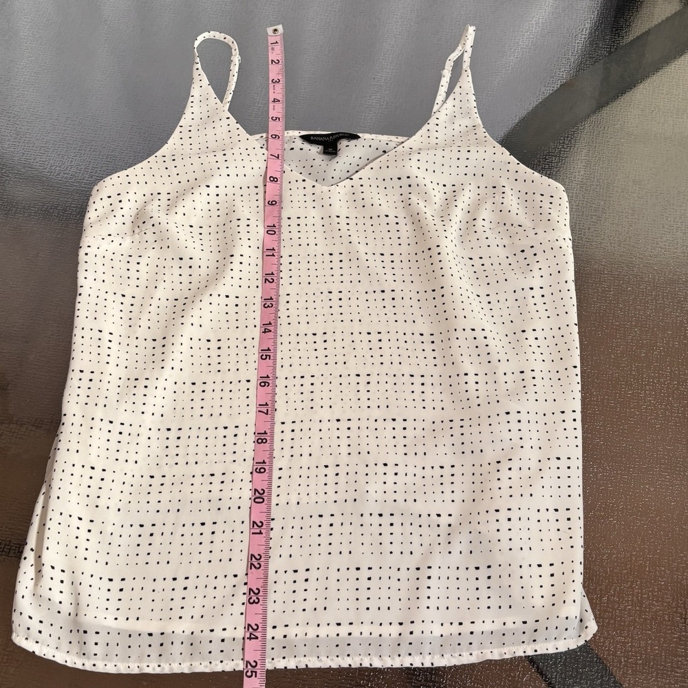 Banana Republic Polka Dot Tank Top Womens Medium Modern Classic Layer Office - Picture 3 of 7